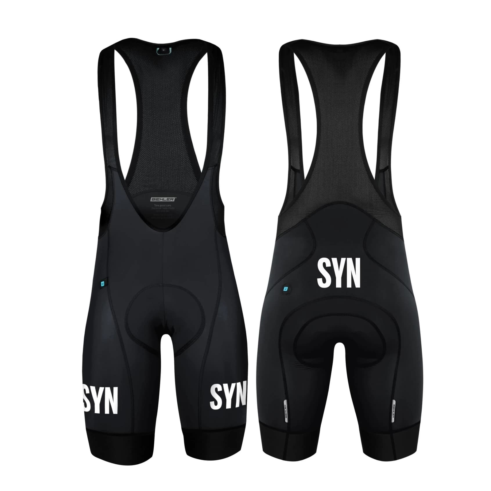 High quality Pro Team Black Bib Shorts With Gel Pad with reflective hot stamping SYN Road Bike Race Cycling Bottom