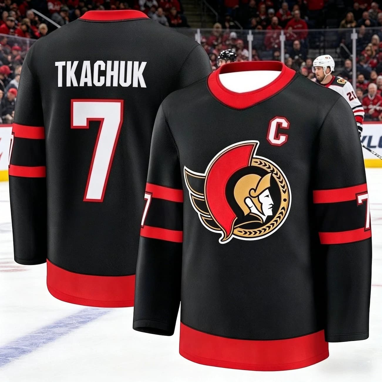 Tuta da allenamento da hockey su ghiaccio da uomo 2026 - Edizione Fan con stampa 3D, traspirante, nera, a maniche lunghe, per bambini