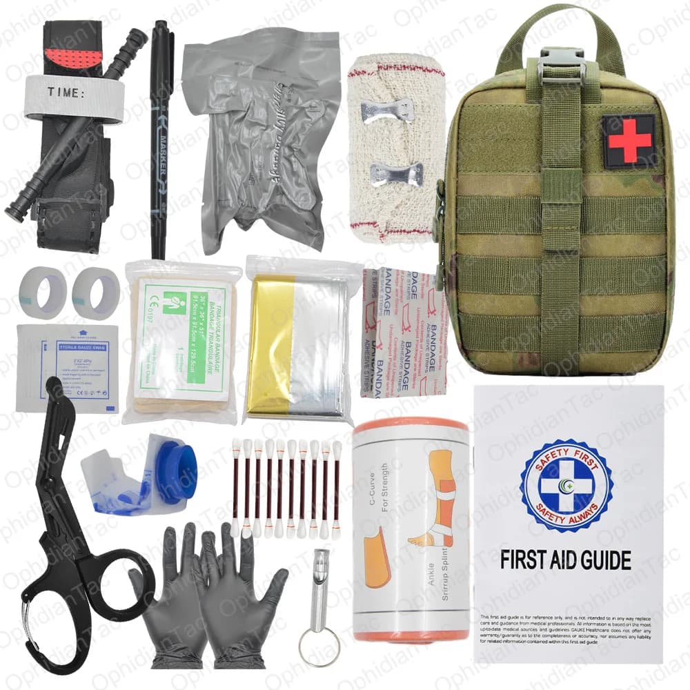 17 Pezzi Attrezzatura di Emergenza da Campeggio Esterna Forniture per la Selvaggia Set di Strumenti di Sopravvivenza Kit di Primo Soccorso Multifunzione
