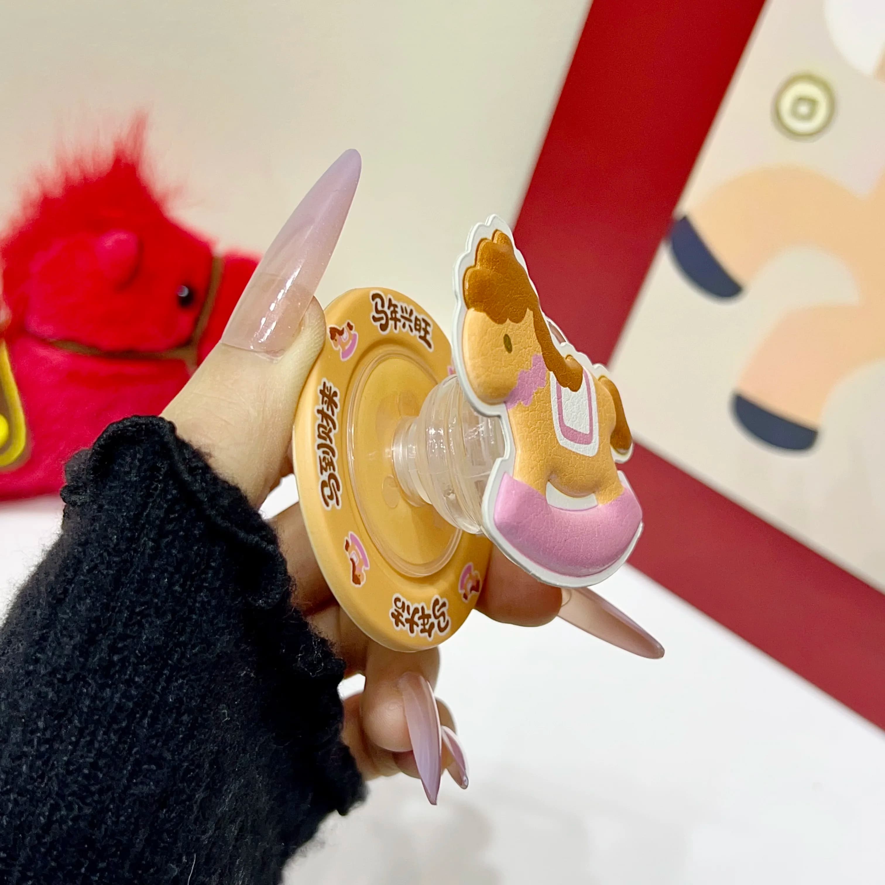 New Year's Gifts: Phone Support with Pony Sympathizers, Fridge Magnets for iPhone Samsung, Cartoon Phone Support for iPhone Magsafe Smart Tok