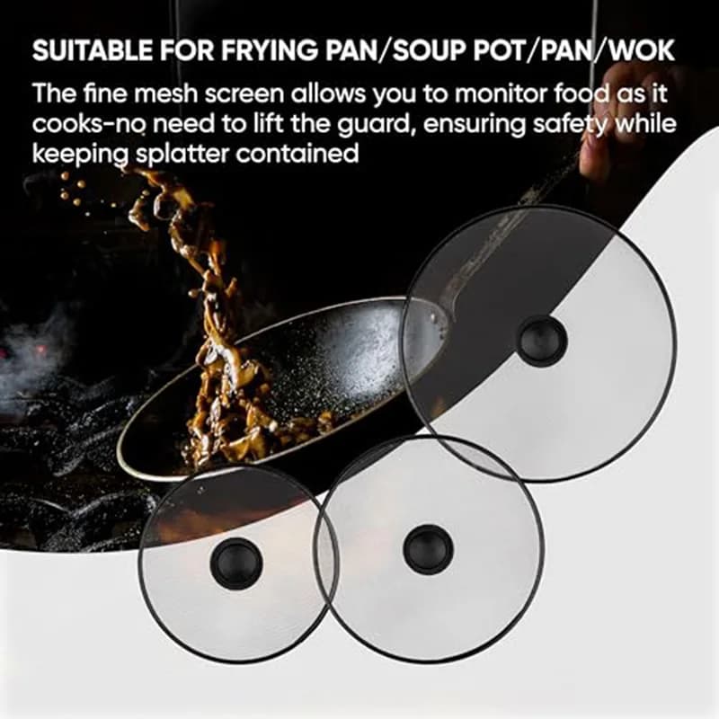 Stainless Steel Anti-Scratch Cover for Plates, Oil Skewer Protection, Heat Resistant, Kitchen Tools with Multi-Misure Options
