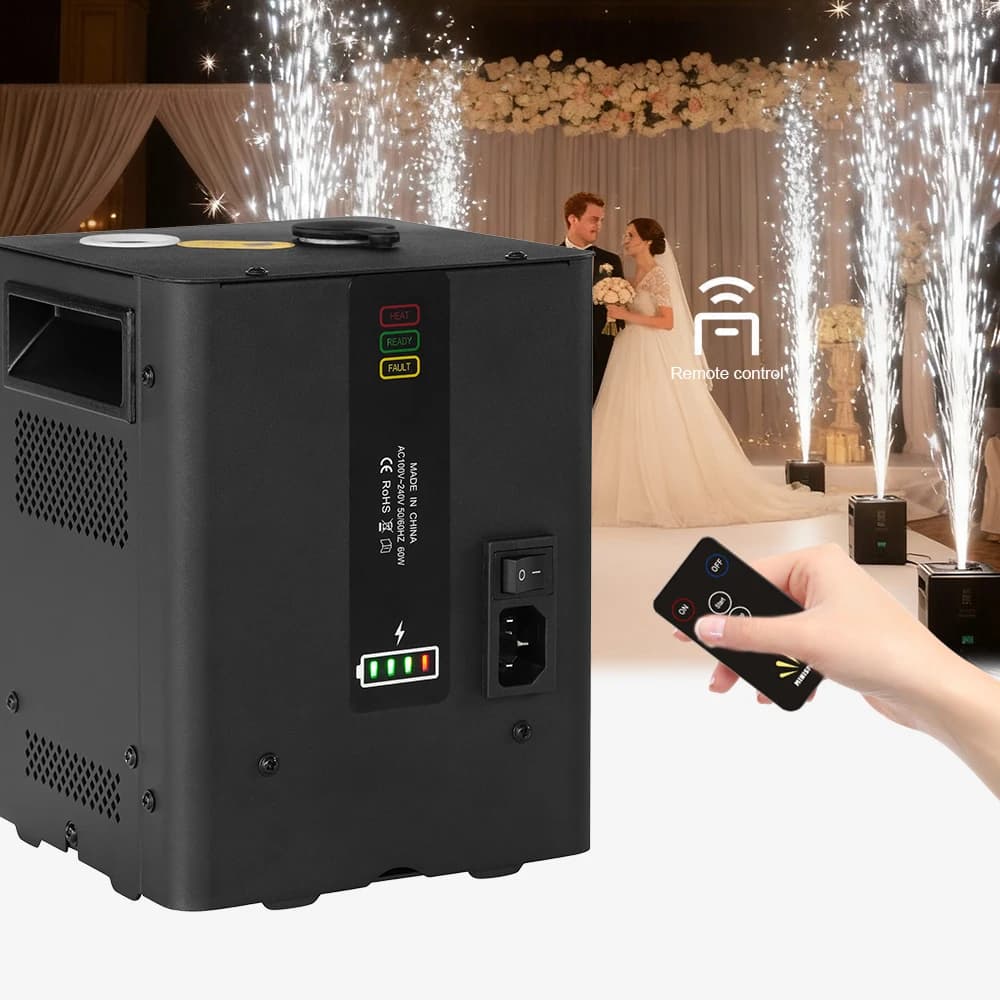 Mini batteria ricaricabile a scintilla fredda Mini attrezzatura elettronica per DJ remota DMX effetto luce da palcoscenico da discoteca per feste di eventi di nozze