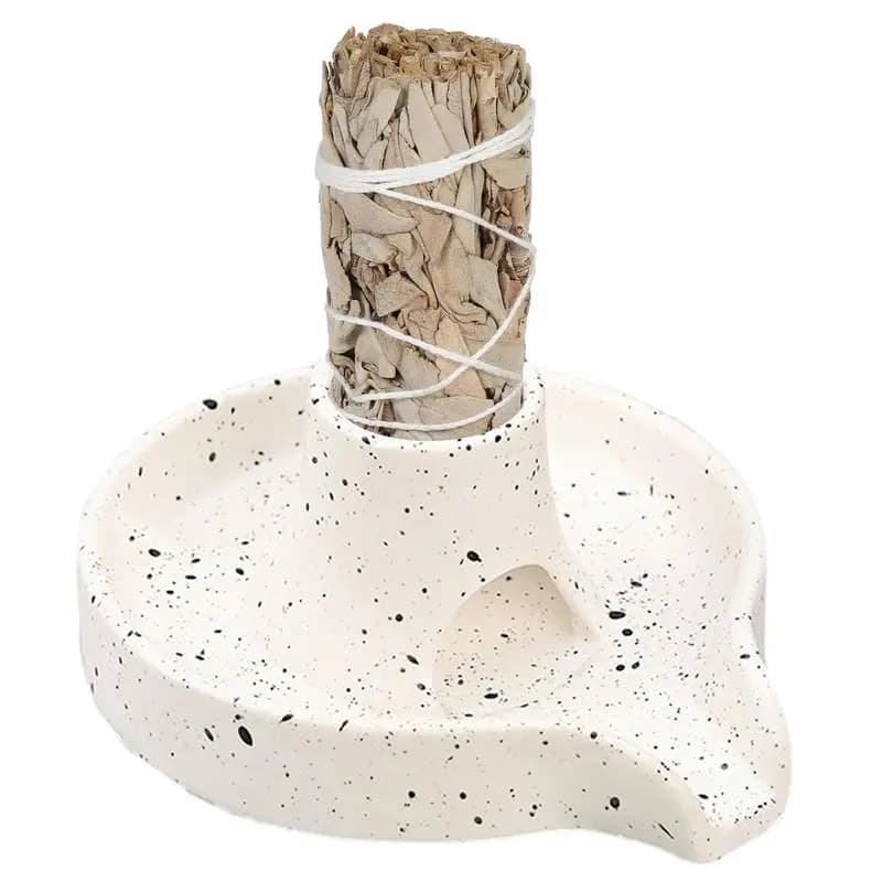 Porta bastoncini di sbavatura bastoncini di incenso di salvia ciotola ciotola per bruciare l'incenso supporto per bruciare l'incenso per la ginnastica di meditazione della stanza di Yoga