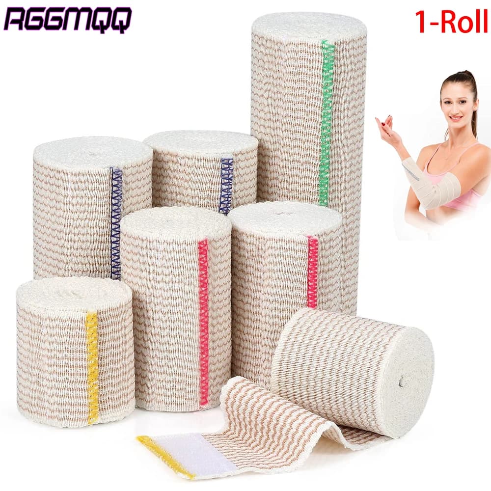1 Rotolo di Benda Elastica Compressiva Premium - Autoadesiva, Senza Lattice, Traspirante e Riutilizzabile - Supporto Forte per lo Sport