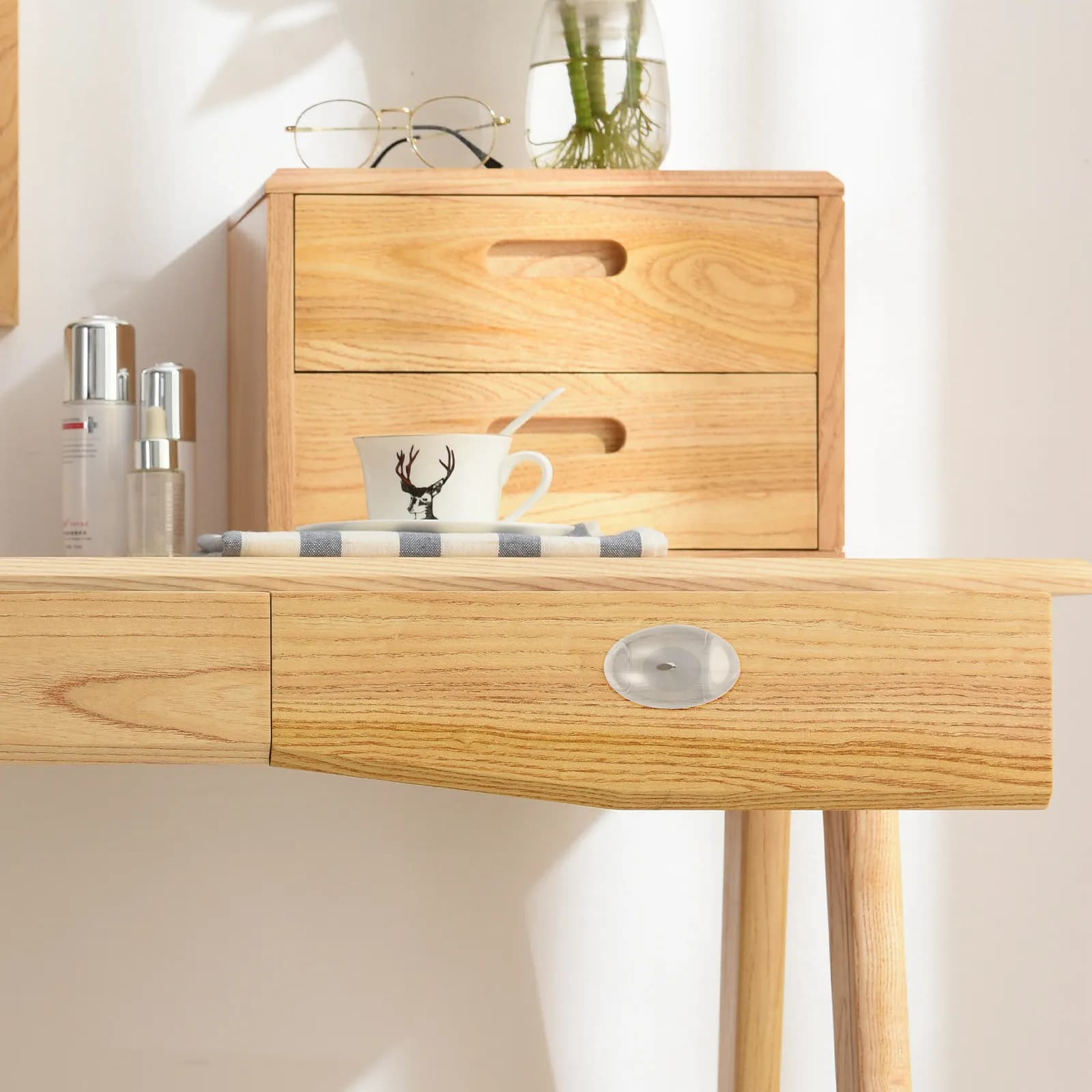 2 Pezzi Maniglie per Mobili in Cristallo, Pomelli Moderni in Ottone con Zirconi per Porte e Cassetti, Maniglie Decorative per Armadi e Cassettiere