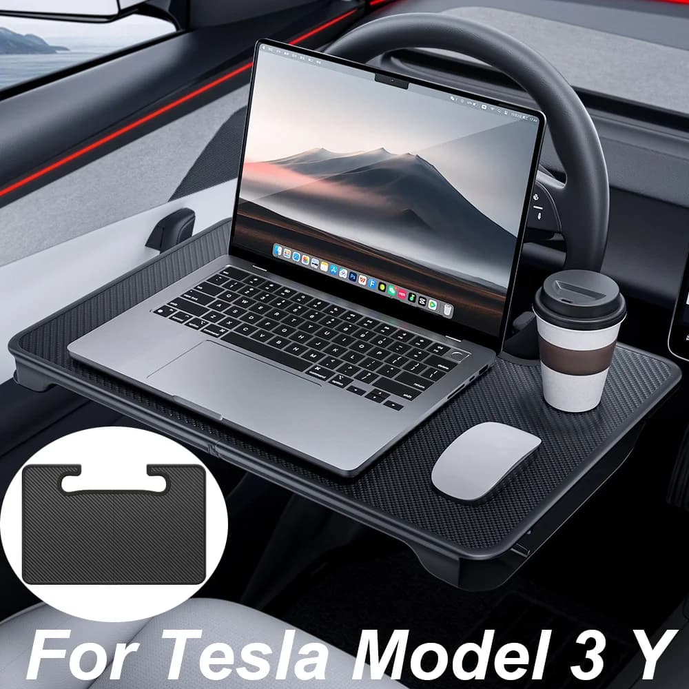 Car Table For Tesla Model 3 Y Juniper Car Steering Wheel Table Stand Board Laptop Coffee Tray Board Seat Organize