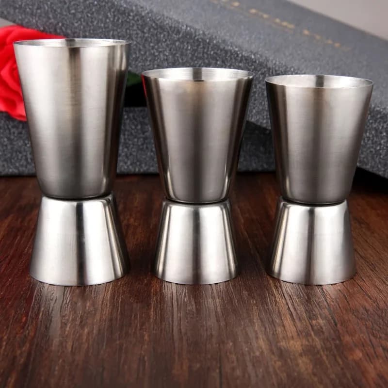 3 pz/set 15/30 20/40 25/50ml Misurini In Acciaio Inox Partito Vino Cocktail Shaker Doppio Tono Jigger Shot bevande Miste