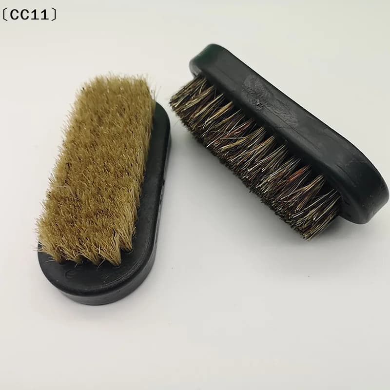 Spazzola per lucidare le scarpe in pelle, in pelo di maiale, morbida, per pulizia e lucidatura, per stivali in pelle Nubuck, per pulire e lucidare〔CC11〕
