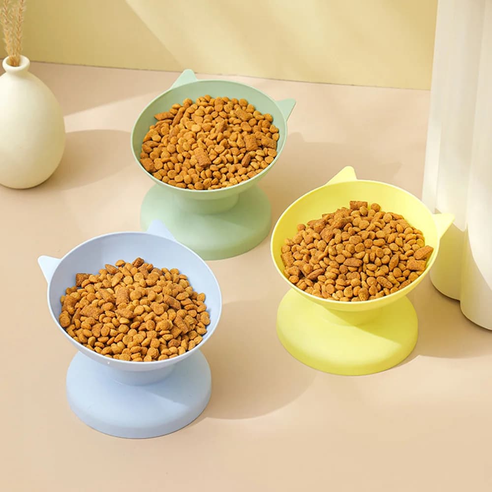 Simpatico ciotola per calice per animali domestici color macaron - Ciotola per cibo/acqua per cani e gatti anti-fuoriuscita rialzata, design robusto e antiscivolo,
