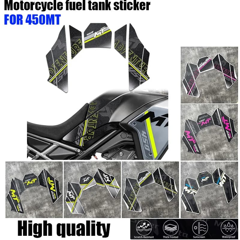 Accessori moto Adesivo Adesivo serbatoio carburante satinato Ginocchio Grip Protezione trazione Decalcomania impermeabile per CF MOTO 450 MT 450MT