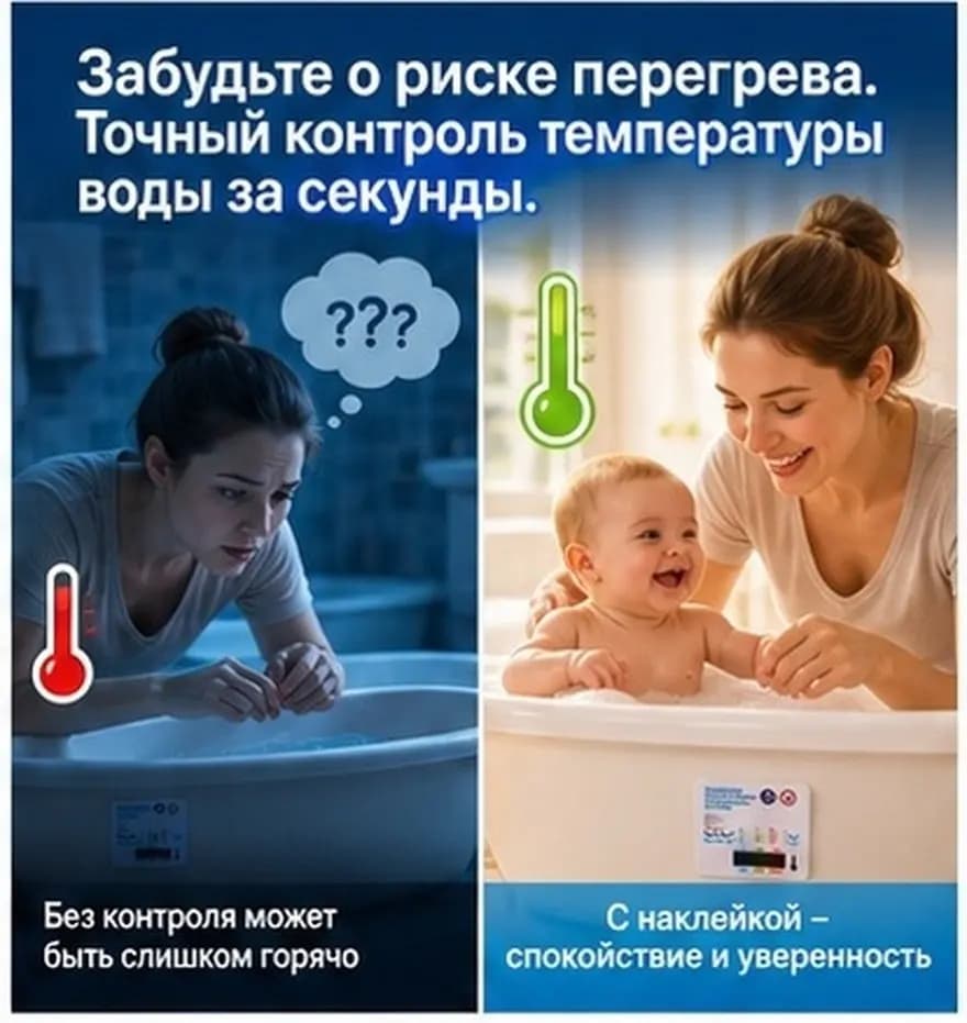 5Pcs Baby Bath Thermometer Sticker Waterproof LCD Adhesive Bath Water Temperature Monitor Safe Kids Water Temperature Sticker