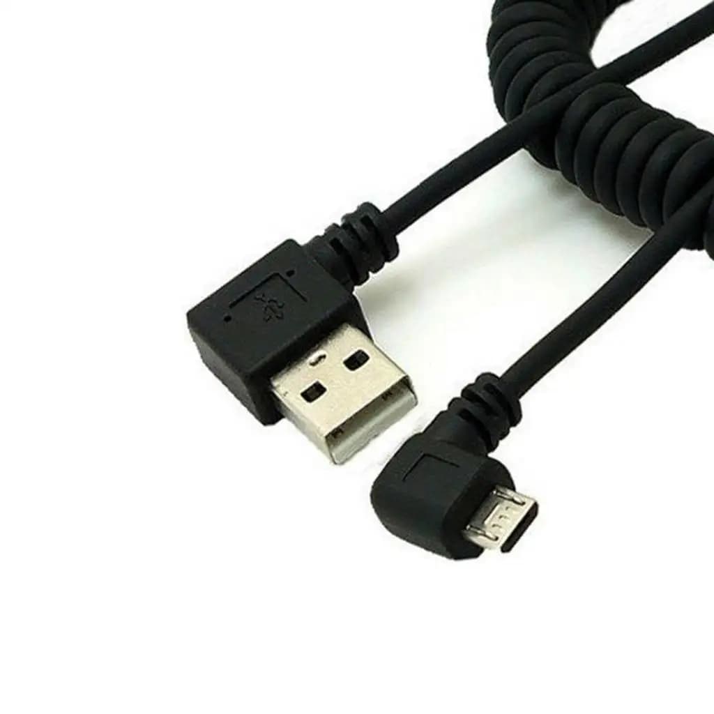 Coiled USB to Micro USB Extension Line High Speed 480mbps Travel Charger Cable Protector for Home Car Compatible Android