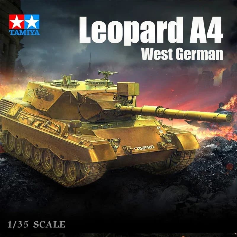 1/35 TAMIYA modello di assemblaggio 35112 Kit modello in scala di carro armato di battaglia principale medio tedesco moderno leopardo A4