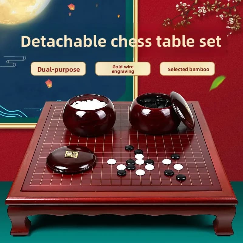 Set di Scacchi Go a Doppia Faccia, Tavolo da Scacchi Nanzhu, Scacchiera Yunzi Gobang, Set per Adulti e Principianti