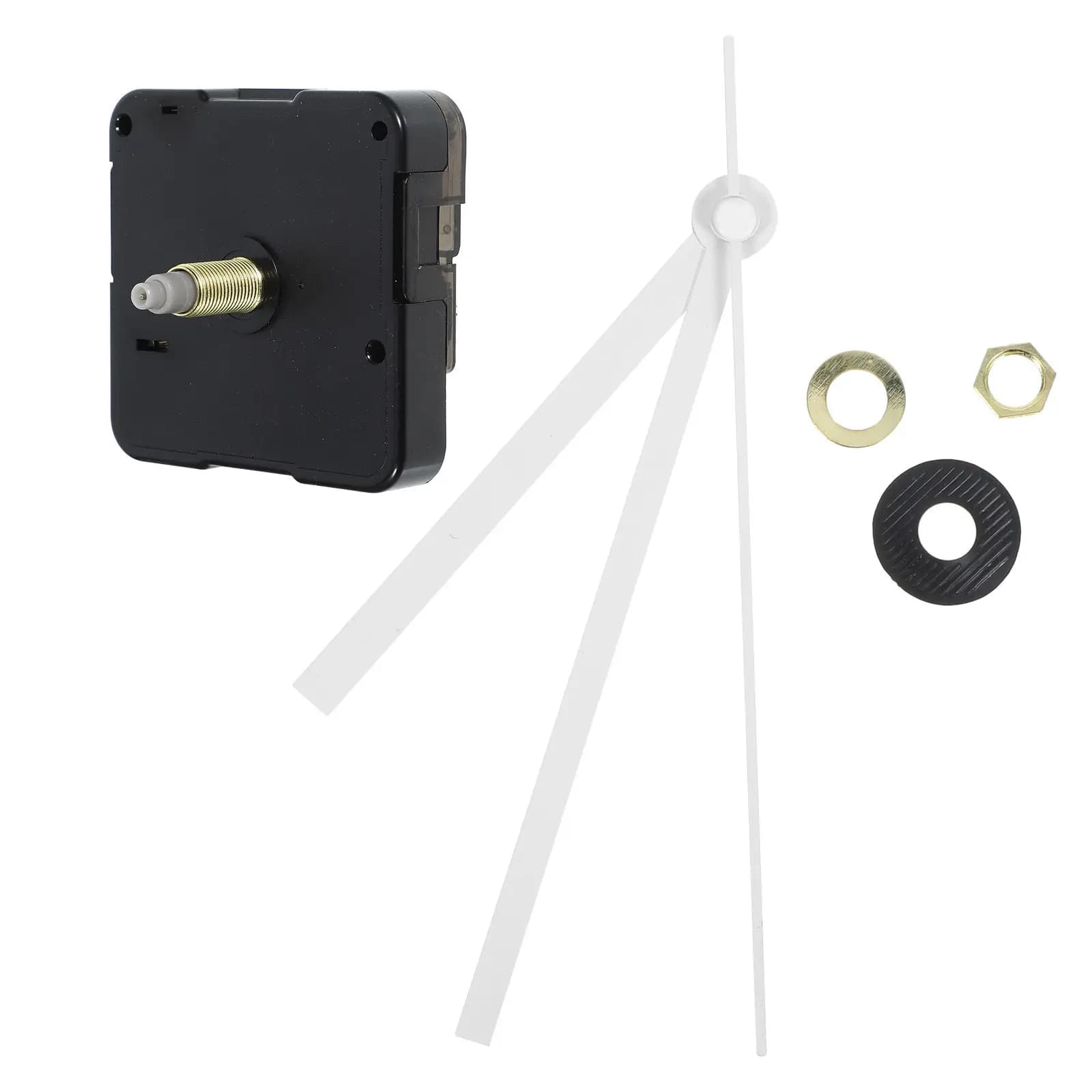 Kit Movimento Orologio Silenzioso Fai-da-te, Ricambio con Lancette Bianche Diritte, Meccanismo ad Alta Coppia per Orologi da Parete, Funzionamento Silenzioso