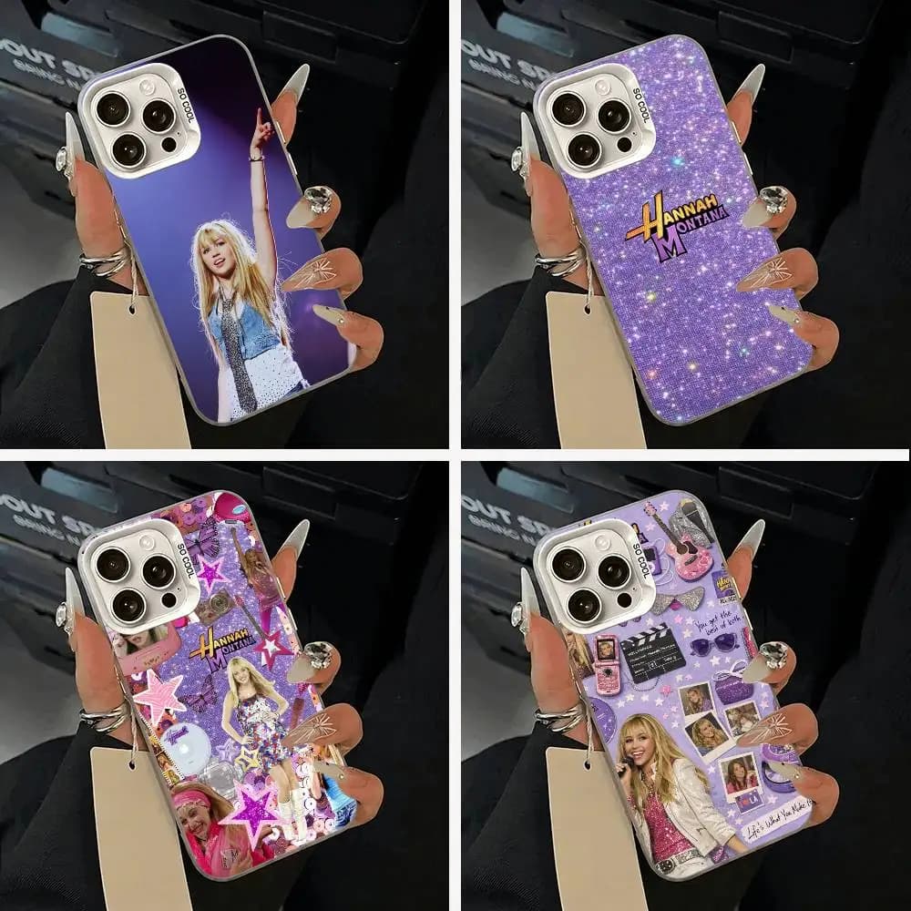 H-Hannah-M- Montana Phone Case For IPhone 17 Air 16 15 14 13 12 11 Pro Max White Sliver Hard Cover