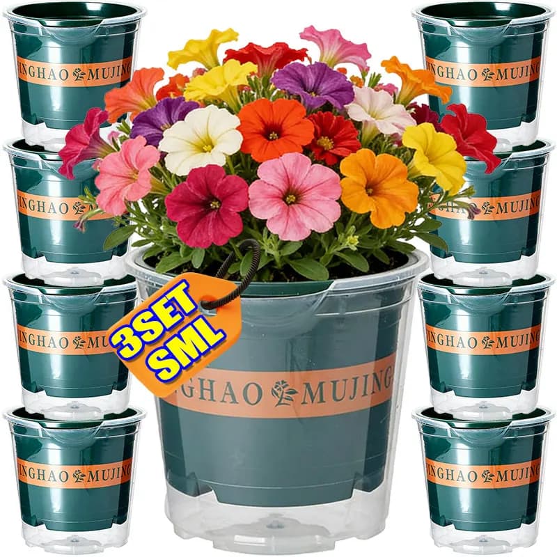 Vasi per Fiori Autoirriganti per Piante Semplistiche, Traspiranti, Facili da Riempire, Protezione Radici, per Finestre e Piante Verdi da Interno