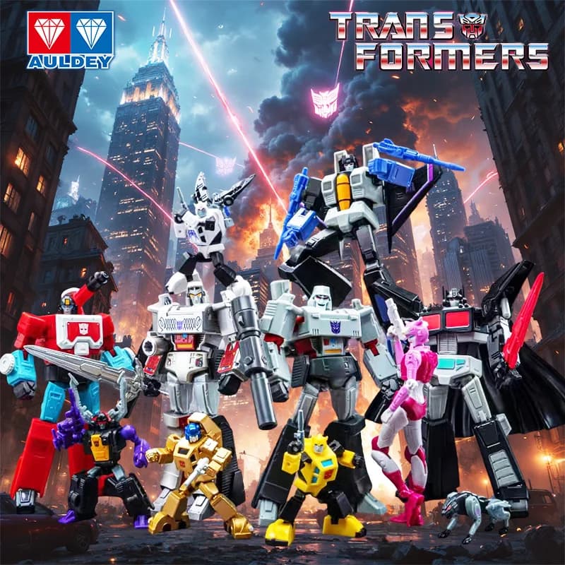 AULDEY Transformers Megatron / Optimus Prime Action Figure, giocattolo con scatola cieca articolata, regalo di compleanno per ragazzi, modello da collezione