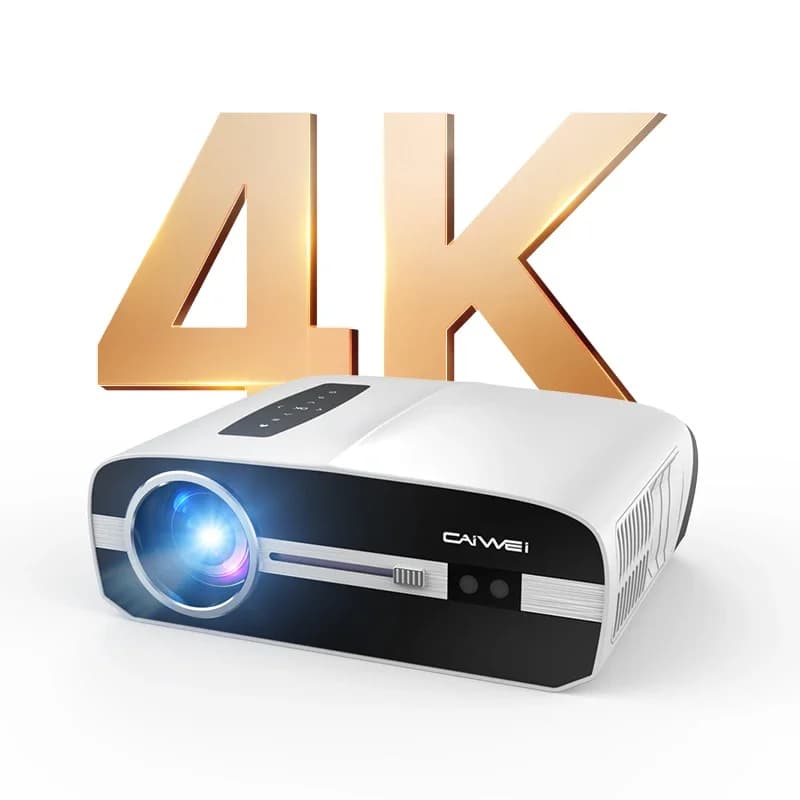 CAIWEI Videoproiettore mobile aggiornato Home per bambini Cinema 4K Cinema Theater Proiettore wireless con stesso schermo Proiettore cinematografico portatile