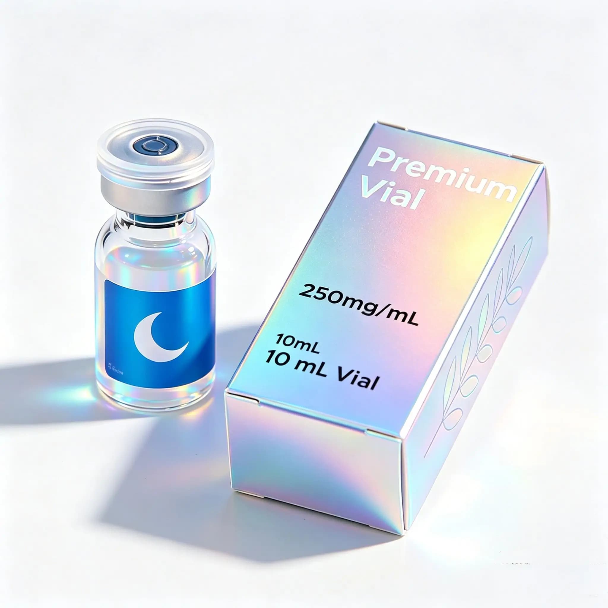 MG Vial Surface Custom Logo Labels,Wholesale Roll Pack Waterproof Durable Vinyl Adhesive Stickers