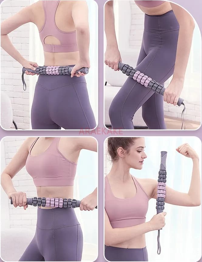 Massage roller with foam axle, muscle relax roller, band roll, thin legs for men and women
