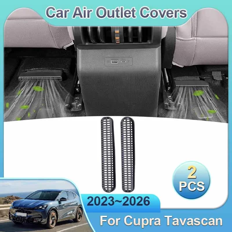 For Cupra Tavascan VW Volkswagen ID. UNYX 2023~2026 Air Outlet Cover Rear Under Seat Conditioner Vent Grilles Car Accessories
