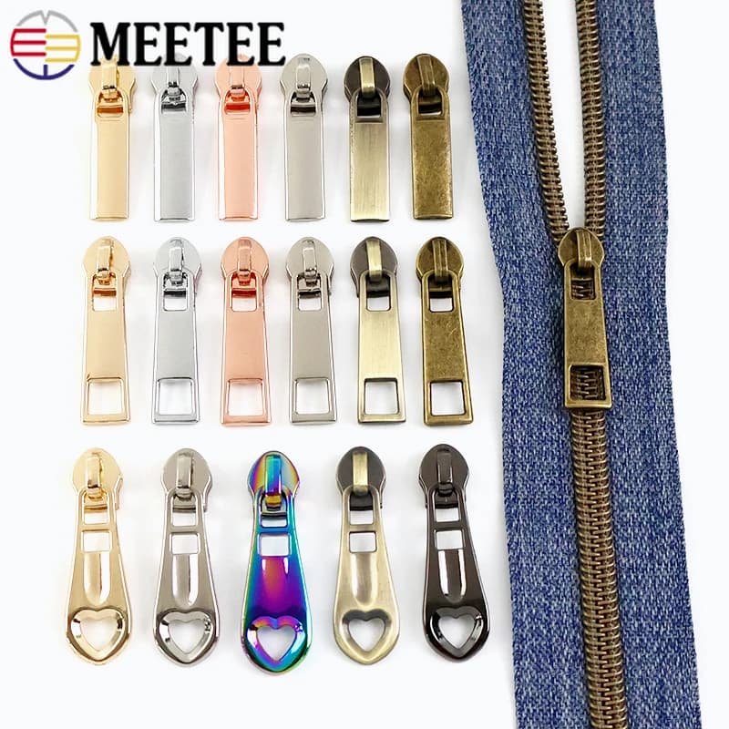 5-50 pezzi 5 # Cursori universali per cerniera in nylon per borse, vestiti, cerniere, giacca, scarpe, tiranti con cerniera, kit di riparazione per la testa, accessori per cucire fai da te