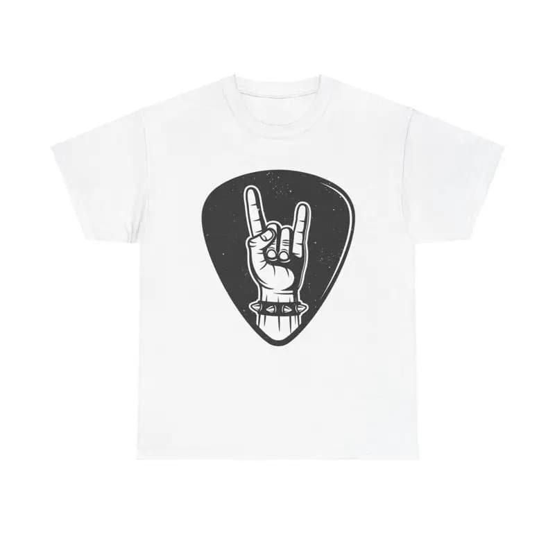 Rock On T Shirt musica rock metal concerto festival chitarra vintage grunge pick