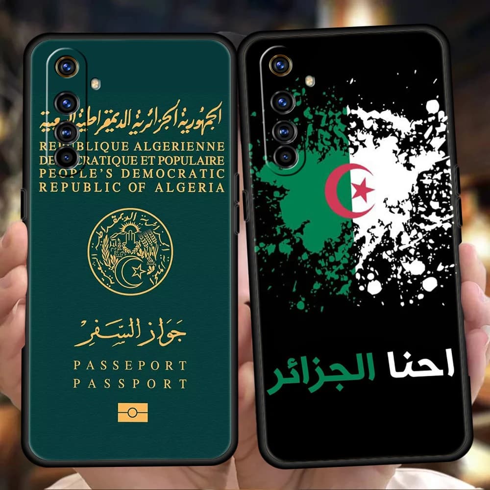 Algeria Passport Phone Case For Oppo A3S A15 A17 A31 A95 Find X5 X6 Pro A54 A53 A52 Reno 6 7 8 SE Z Pro 5G Silicone Cover Capas