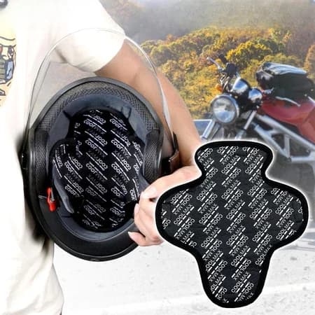 Inserto per Casco Moto, Cuscinetto Traspirante ad Asciugatura Rapida, Fodera Isolante Antitraspirante Nera
