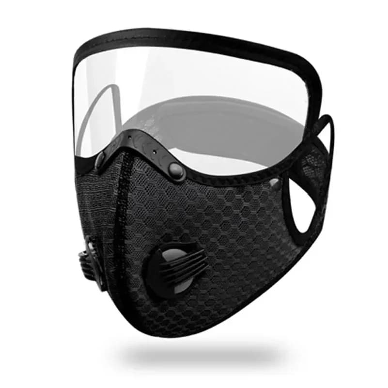 Nuova maschera per il viso da ciclismo con filtro, occhiali protettivi, maschera antipolvere, maschera sportiva lavabile e riutilizzabile per uomo, bandana con filtri a carbone attivo