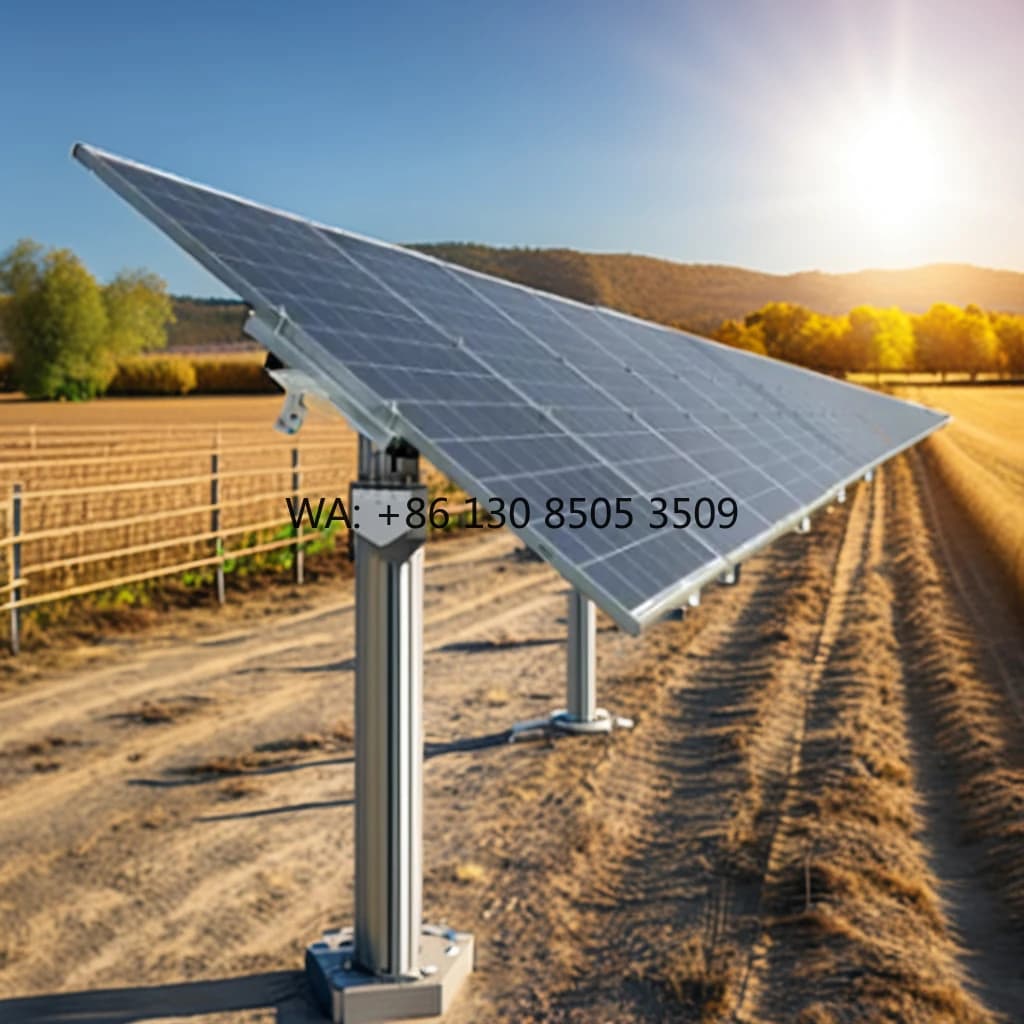 Sistema di Tracciamento Solare Monoassiale con Staffa di Montaggio a Terra per Installazione di Pannelli Solari
