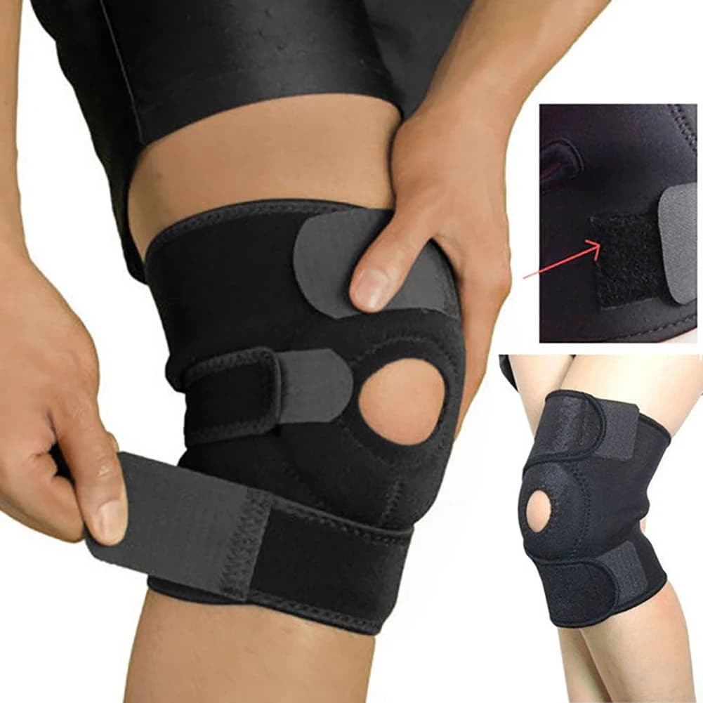 1pc ginocchiere ginocchiera guardia supporto per ginocchio protezione dal dolore alla rotula traspirante sollievo dal dolore alle gambe regolabile