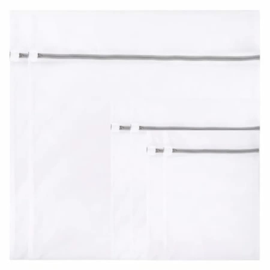 6Pcs Mesh Laundry Bags for Delicates, 2 Jumbo 35"x35" + 2 Large + 2 Medium, Durable Fine Mesh Wash Bag Set with Zipper Protecti