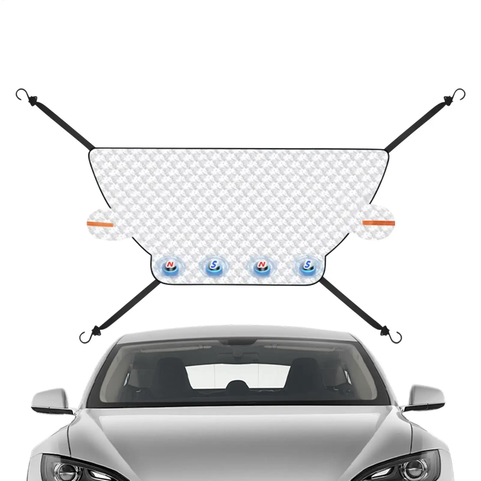 Copertura parasole Copertura per parabrezza per auto Antipolvere Protezione magnetica a 3 strati Copertura per parabrezza per parasole per auto per parcheggio automobilistico