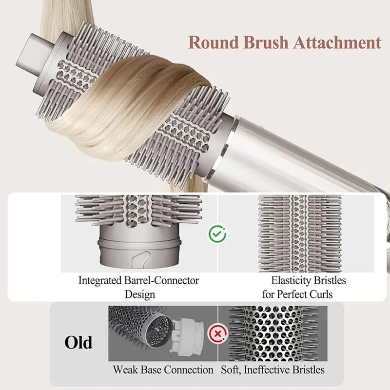 Accessorio spazzola rotonda volumizzante A29R per Shark Flexstyle, per ricci voluminosi e capelli lisci e lucenti, spazzola ovale