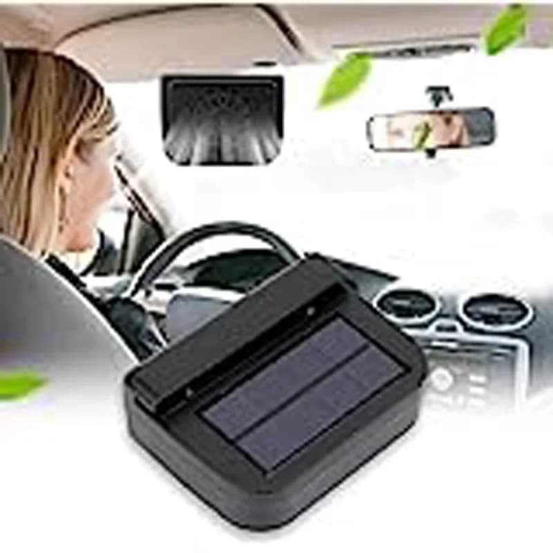 Ventola di raffreddamento per auto ad energia solare Mini ventilatore da soffitto con sistema di ventilazione del pannello della finestra Ventola del radiatore Ingresso aria fresca e uscita aria calda