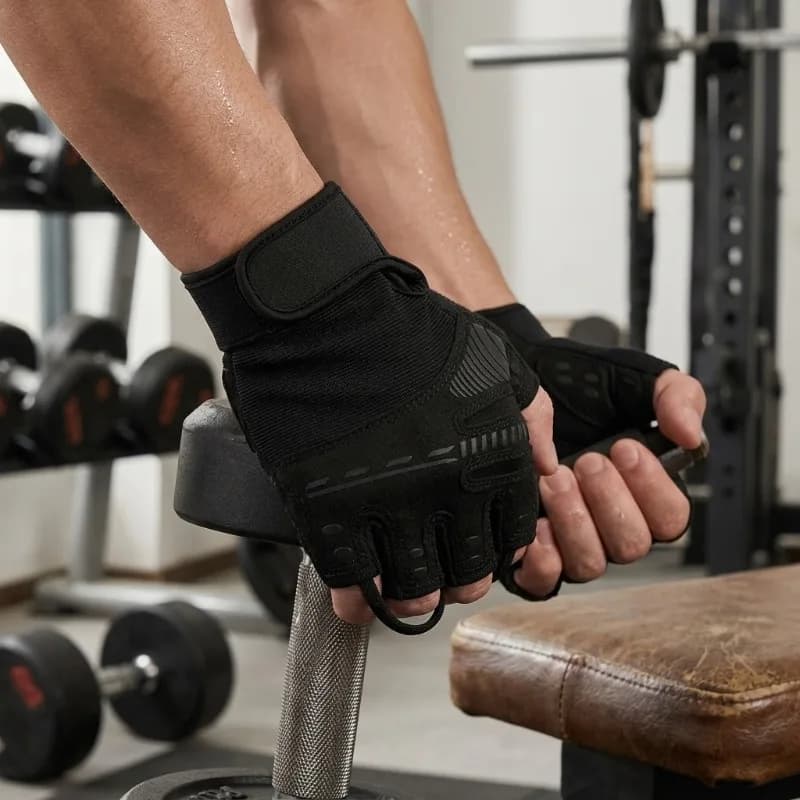 Guanti da Sollevamento Pesi per Uomo e Donna, Guanti da Palestra Mezze Dita per Cross Training, Allenamento con Manubri, Durevoli e Traspiranti