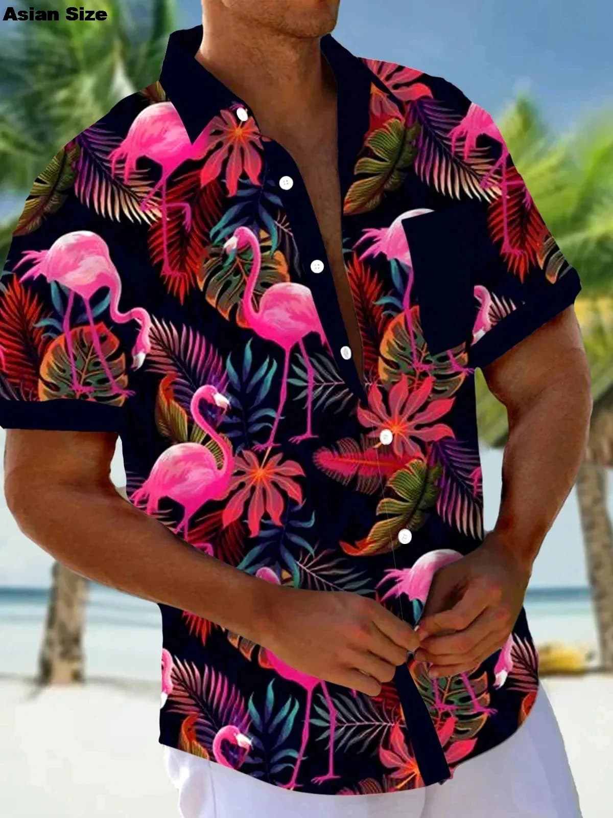 Flamingo Parrot 3D Print Hawaiian Shirt Men Women Fashion Turn Down Beach Shirts 2025 Blouse Vocation Turn Down Collar Camisa