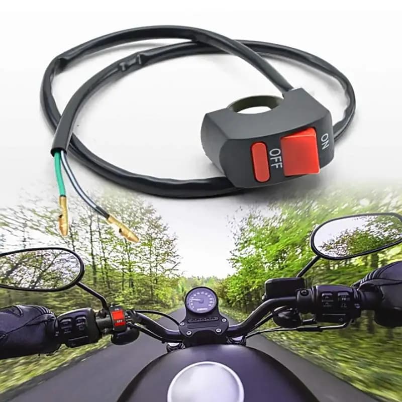Motorcycle Handlebar Flameout Switch Motorbike ON OFF Button For Moto Bike Headlight Signal Lamp Universal Control Button