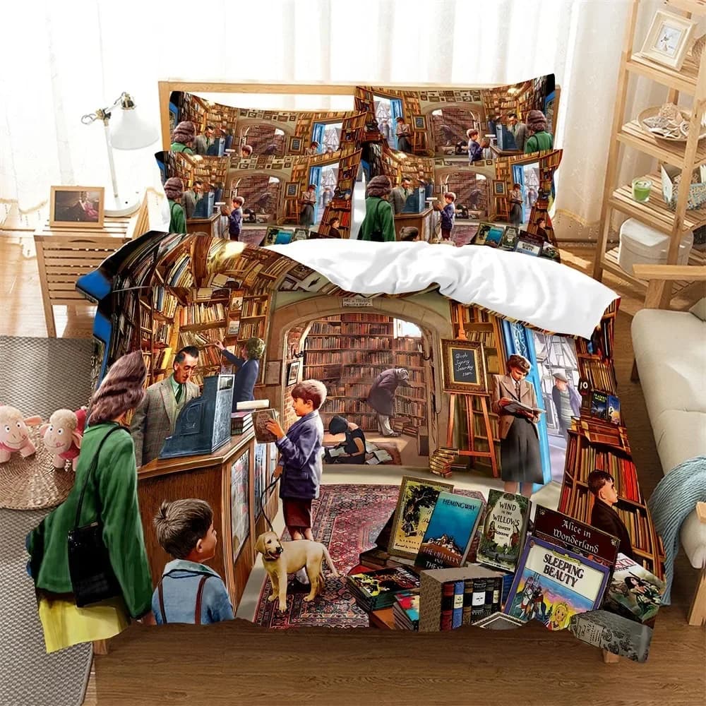 Set di Biancheria da Letto con Stampa Digitale 3D, Copripiumino Cartoon 2024, Set Lenzuola Queen Size, Design alla Moda