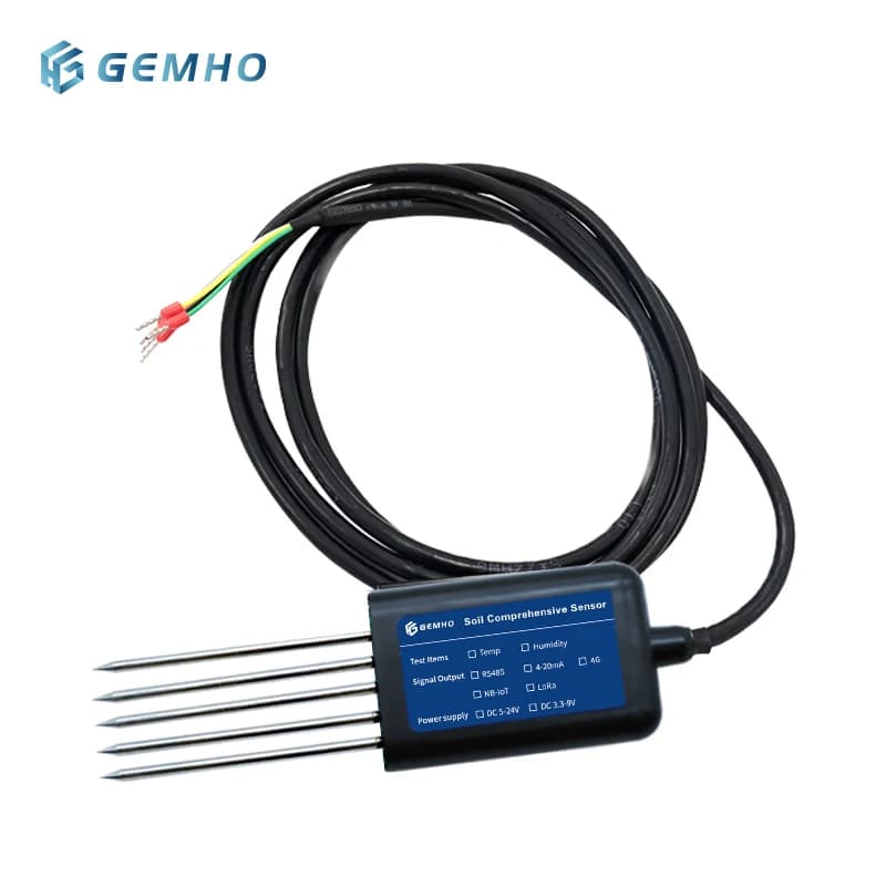 5 Pins 7in1 Soil Temp and Humidity Conductivity Transmitter Moisture RS485 Soil Fertility Sensor and Detector