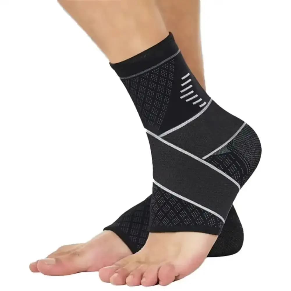Manicotto di supporto per caviglia regolabile Cintura elastica Protezione per caviglia sportiva in nylon Cintura per il piede Calzino di compressione traspirante per caviglia