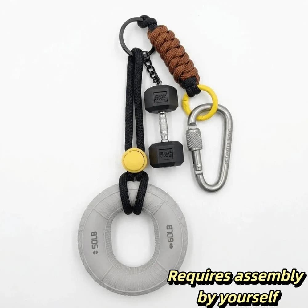 Portable Silicone Fidget Soft Silicone Skin-Friendly Mini Kettlebell Lightweight Screw Lock Carabiner Keychain Travel