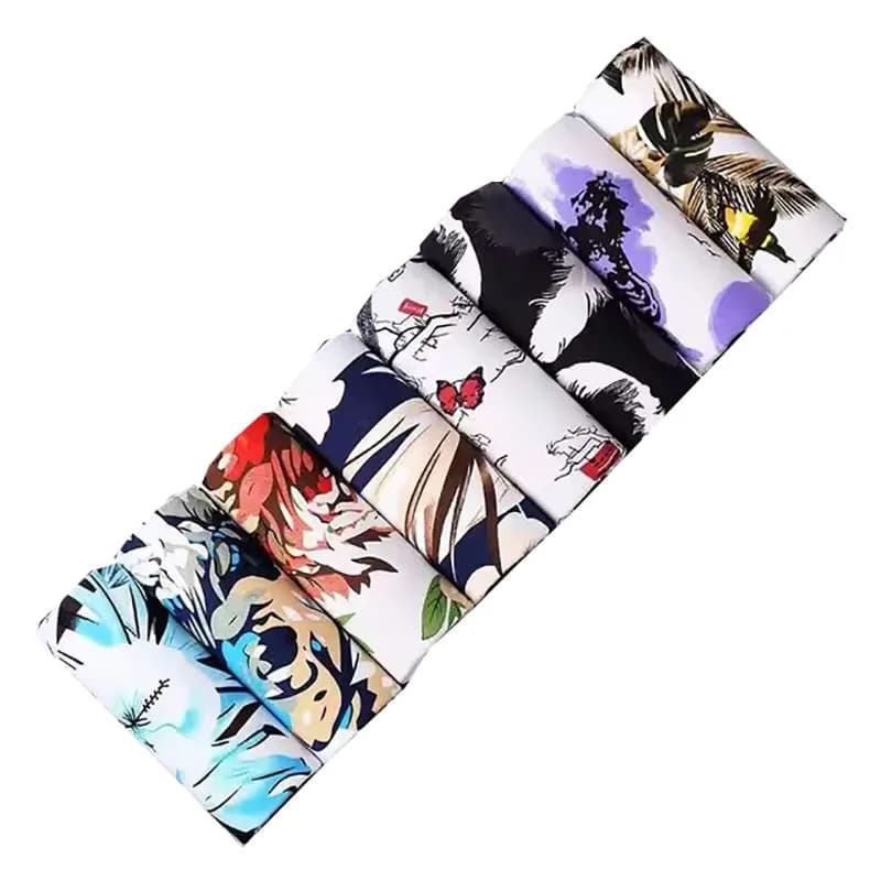 8 pz/set Biancheria Intima Degli Uomini Modale Mutandine Maschili Traspirante Uomo Sexy Boxer Shorts Stampa Mutande Pantaloncini U Convesso Pouch Uomini Mutandine