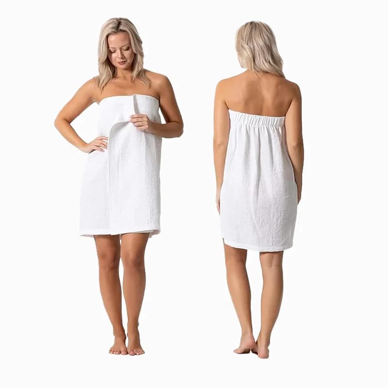Accappatoi Leggeri a Nido d'Ape al Ginocchio da Donna per Spa, Bagno, Bellezza, Avvolgimento Corpo, Asciugamano Doccia Domestico, Spazzola per Capelli, Asciugamano Corpo