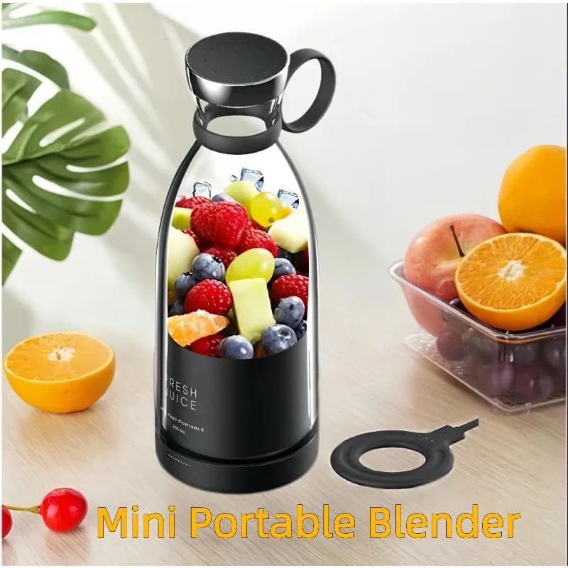 Nuovo Frullatore Portatile Multifunzione Elettrico per Esterni - Macchina per Succhi Mini Domestica con Ricarica Wireless ad Alta Potenza