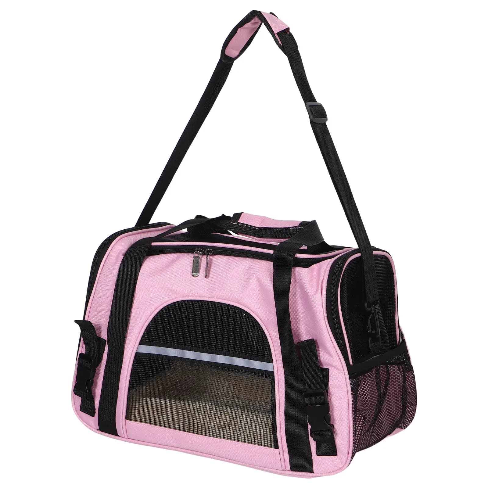 Portable Breathable Pet Carrier Bag Foldable Soft Sided Mesh Cat Carrier for Car Travel Small Dogs Cats Holder Outdoor Travel