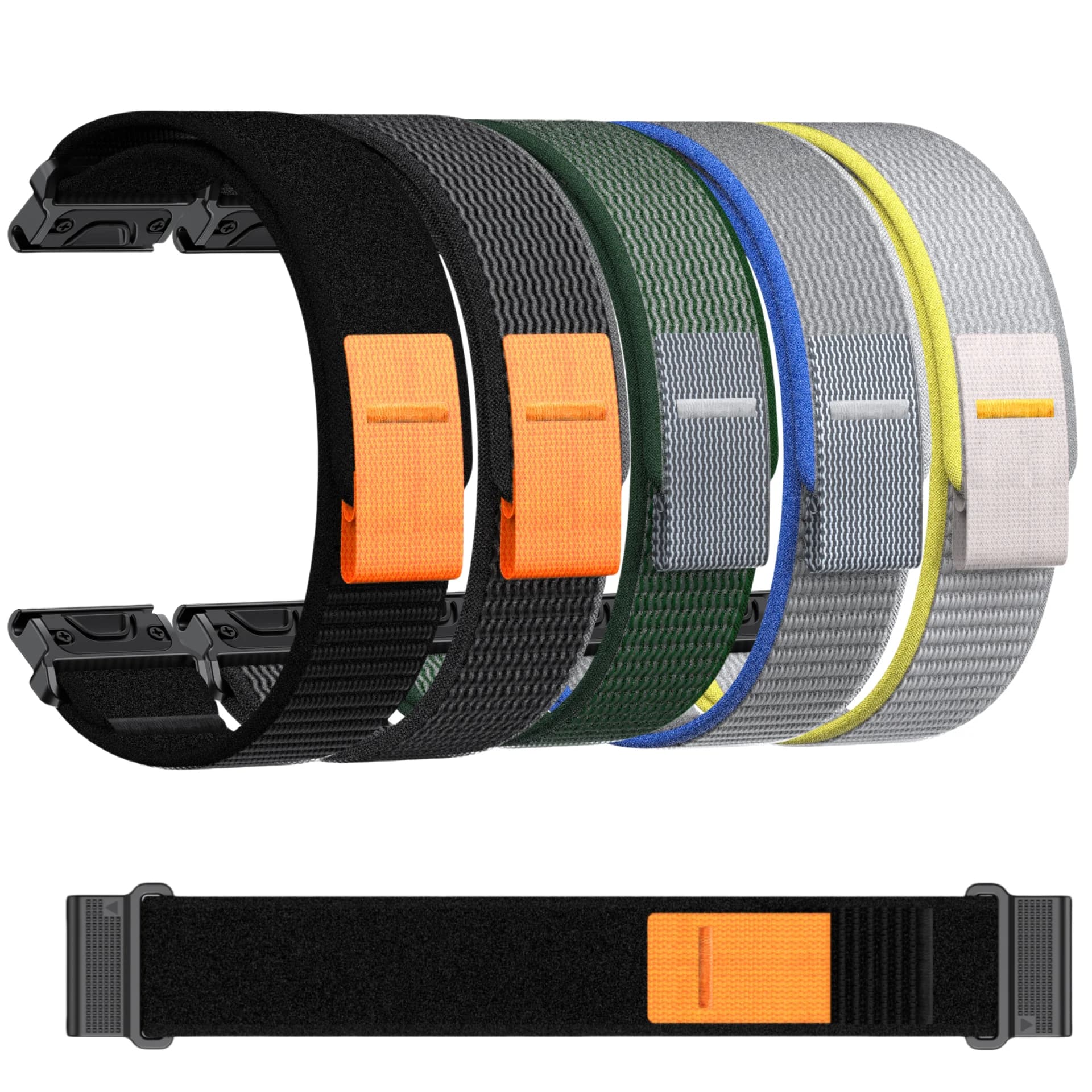 QuickFit 26mm 22mm cinturino in nylon bicolore per Garmin Fenix E 8 7X 7 6 6X/Epix Pro Gen 2 51mm 47mm/Tactix cinturino accessori