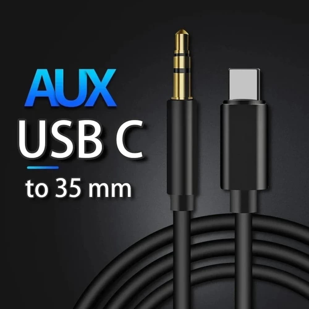 Cavo USB tipo C a jack da 3,5 mm Cavo audio DAC tipo C per altoparlante per auto Cuffie Tipo C Adattatore ausiliario Circa 95 cm Cavi